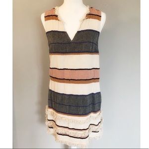 Holding Horses | Striped Fringe Sleeveless Dress
